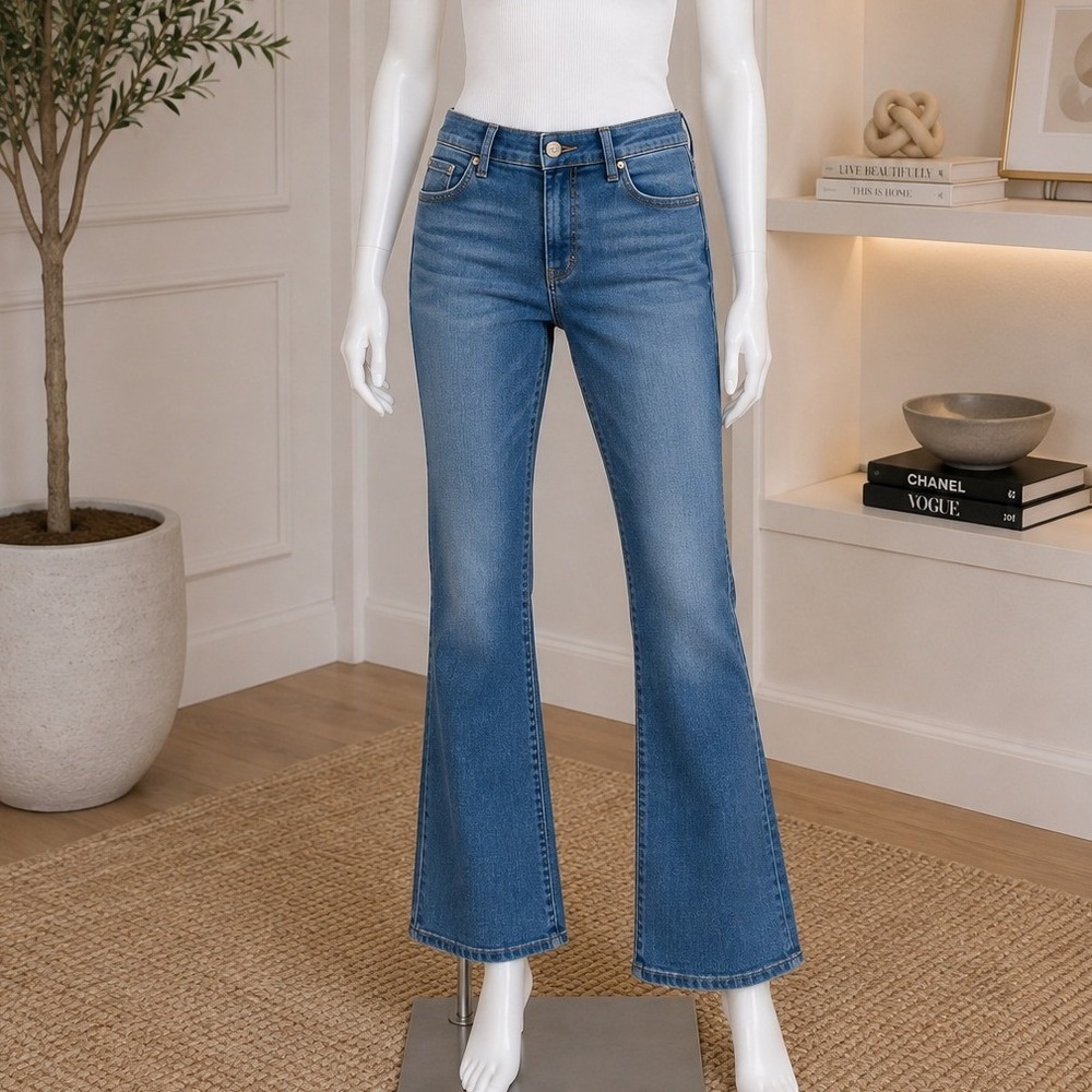 Jennifer Lopez Womens Bootcut Jeans Medium Wash Denim Blue 18